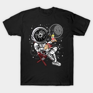 Retirement Plan Astronaut Cardano ADA Coin To The Moon Crypto Token Cryptocurrency Blockchain Wallet Birthday Gift For Men Women Kids T-Shirt